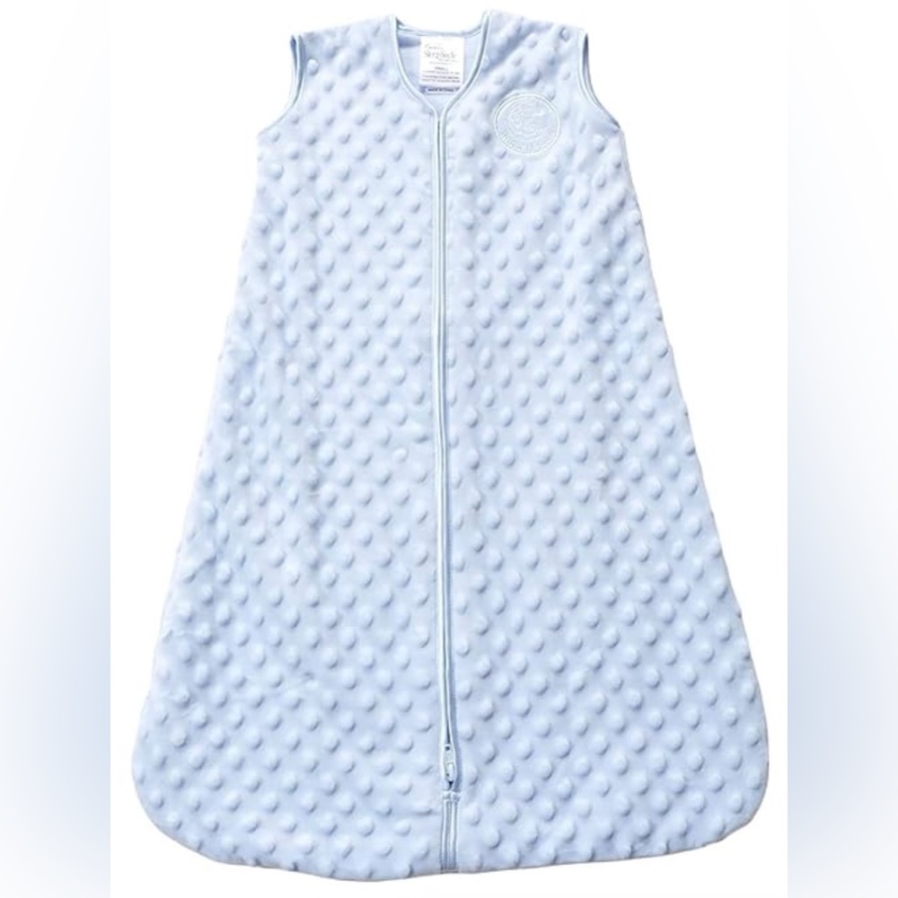 HALO Sleepsack Plush Dot Wearable Blanket; TOG 1.5; Blue; Medium